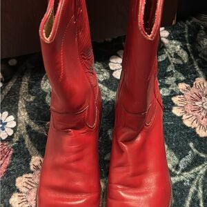 Justin Vintage Boots Red Cowboy Women's Boots